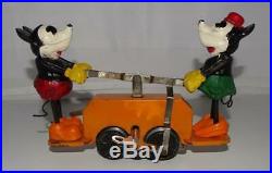 Disney1934lionel Mickey Mouse Hand Car(ex)-orange Vs. Boxed Set+track+serviced