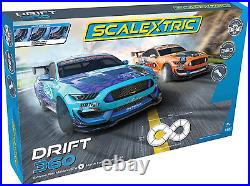 Drift 360 Mustang Gt4S 132 Analog Slot Car Race Track Set C1421T, Blue & Orange