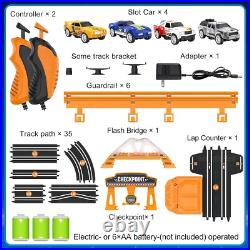 Electric Racing Car Track Set with Dual Lap Counter Exciting Gifts for Kids Electric Racing Car Track Set with Dual Lap Counter Exciting Gifts for Kids