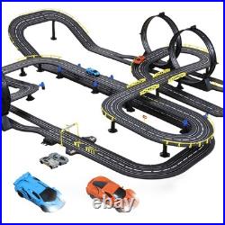 Electric Slot Car Race Track Set High Speed RC 8-10Y Kids Toys for Boys Girls