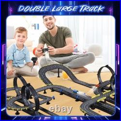Electric Slot Car Race Track Set, Remote Control Track Car, High Speed, Ages 8-10