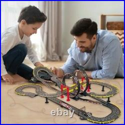 Electric Slot Car Race Track Set Speed Racing 2 Controllers Turnover Loop Road