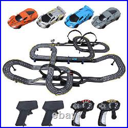 Electric Slot Car Race Track Set for Kids Electric Remote Control Track Car