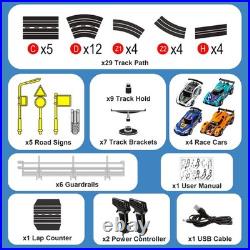 Electric Slot Car Race Track Sets 143 Race Car Track Sets with 4 Slot Cars
