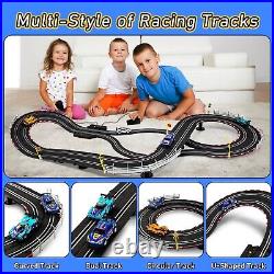 Electric Slot Car Race Track Sets Race Car Track Sets with 4 High-Speed Slo