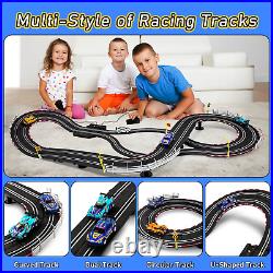 Electric Slot Car Race Track Sets Race Car Track Sets with 4 High-Speed Slot C