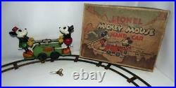 Ex! All Orig. Green Vs. Disney 1934 Lionel Mickey Mouse Hand Car+boxed Set+track