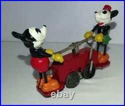 Ex! Disney 1934 Working Lionel Mickey Mouse Hand Car+box Set+track+key+service