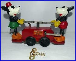 Ex. /n. Mint Disney 1934 Working Lionel Mickey Mouse Hand Car+box Set+track+key