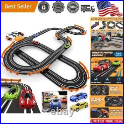 Exciting 18.4 ft Slot Car Track Set for Kids with Remote Control Cars