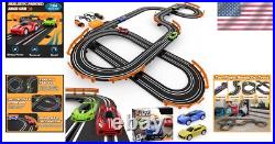 Exciting 18.4 ft Slot Car Track Set for Kids with Remote Control Cars