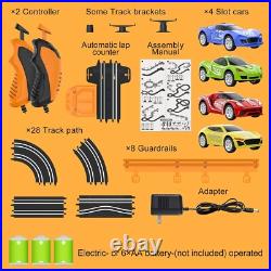 Exciting 18.4 ft Slot Car Track Set for Kids with Remote Control Cars