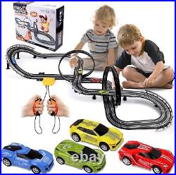 Exciting 23 FT Slot Car Race Track Set with 4 High-Speed Cars Gift for Kids