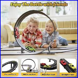 Exciting 23 FT Slot Car Race Track Set with 4 High-Speed Cars Gift for Kids