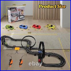 Exciting 23 FT Slot Car Race Track Set with 4 High-Speed Cars Gift for Kids