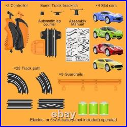 Exciting Battery & Electric Slot Car Track Set with 4 Cars Fun for Boys Ages 6+