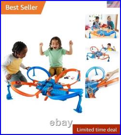 Exciting Criss-Cross Track Set with Hot Wheels Car Perfect for Young Racers