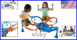 Exciting Criss-Cross Track Set with Hot Wheels Car Perfect for Young Racers