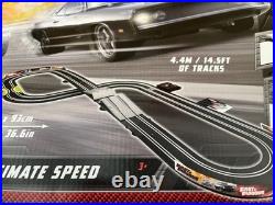 FAST N FURIOUS RACE SET With 2 SLOT CARS, 14 FT TRACK BATTERY OPERATED COLLECTIBLE