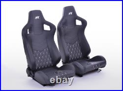 FK Automotive Carbon Full Bucket Sports Seat Set Pair Black Kit Track Super Car