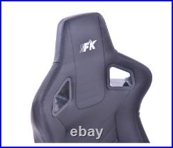 FK Automotive Carbon Full Bucket Sports Seat Set Pair Black Kit Track Super Car