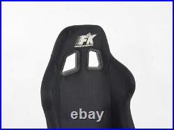 FK Automotive Full Bucket Sports Seat Set Pair Black Kit Race Track Car Harness