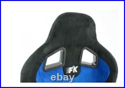 FK Automotive Full Bucket Sports Seat Set Pair Blue Black Kit Race Track Car