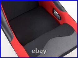 FK Automotive Full Bucket Sports Seat Set Pair Red Kit Race Track Car Harness