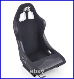 FK Black Full Bucket Sports Seat Set Pair Kit Car Van 4x4 Pickup Drift Track