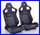 FK-Bucket-Sports-Seats-Set-Black-Carbon-Faux-Leather-Red-Stitch-Kit-Track-Car-01-on