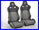FK-Bucket-Sports-Seats-Set-Pair-Black-Grey-Carbon-Back-Custom-Kit-Race-Track-Car-01-jzp