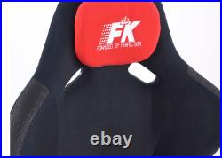 FK Full Bucket Sports Seats Set Pair Kit Race Track Car Rally Drift Custom Red