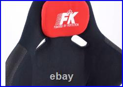 FK Full Bucket Sports Seats Set Pair Kit Race Track Car Rally Drift Custom Red