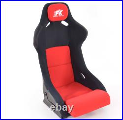 FK Full Bucket Sports Seats Set Pair Kit Race Track Car Rally Drift Custom Red