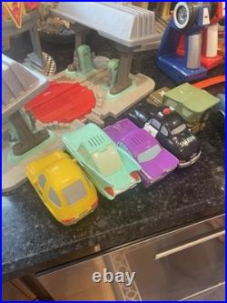 Fisher Price Disney Cars GeoTrax Radiator Springs World Race Track R/C Set Lot