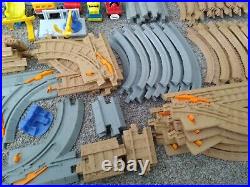 Fisher-Price GeoTrax Train Set Track Parts Pieces Cargo Cars Lot of 76 Tracks