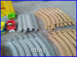 Fisher-Price GeoTrax Train Set Track Parts Pieces Cargo Cars Lot of 76 Tracks