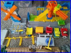 Fisher-Price GeoTrax Train Set Track Parts Pieces Cargo Cars Lot of 76 Tracks