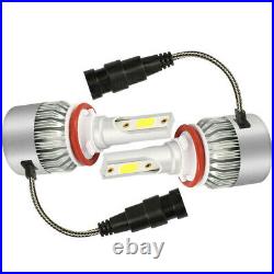 For Chevy Malibu Impala H11 H9 Front LED Headlight Bulbs High Low Beam 8000K C6