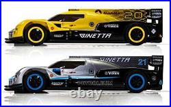 Ginetta Racers 132 Analog Slot Car Race Track Set C1412T Yellow, Silver &