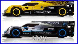 Ginetta Racers 132 Analog Slot Car Race Track Set C1412T Yellow, Silver & Blue
