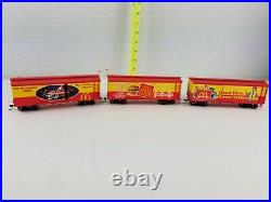 HAWTHORNE VILLAGE MCDONALDS TRAIN SET With TRACKS & CERTIFICATES FOR EACH CAR