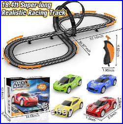 High-Speed Slot Car Race Track Set with Dual Controllers for Kids