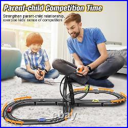 High-Speed Slot Car Race Track Set with Dual Controllers for Kids