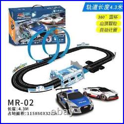 Hot Electric Railway Track Toy Set Double Remote Control Car Racing Track Toy