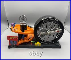 Hot Wheels 4 Track Set Bundle City Cobra, Mega Car Wash, Tire Shop, Turbo Jet