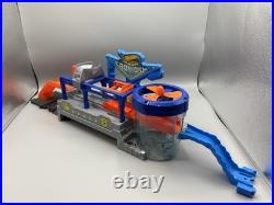 Hot Wheels 4 Track Set Bundle City Cobra, Mega Car Wash, Tire Shop, Turbo Jet