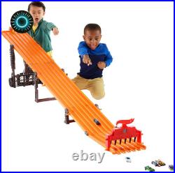 Hot Wheels 6-Lane Raceway Track Set with Lights Sounds 6 Cars 8ft Track US ONLY
