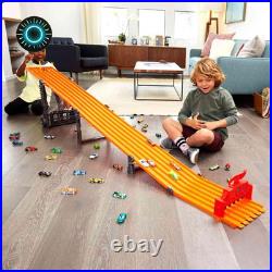 Hot Wheels 6-Lane Raceway Track Set with Lights Sounds 6 Cars 8ft Track US ONLY