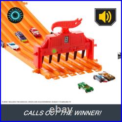 Hot Wheels 6-Lane Raceway Track Set with Lights Sounds 6 Cars 8ft Track US ONLY